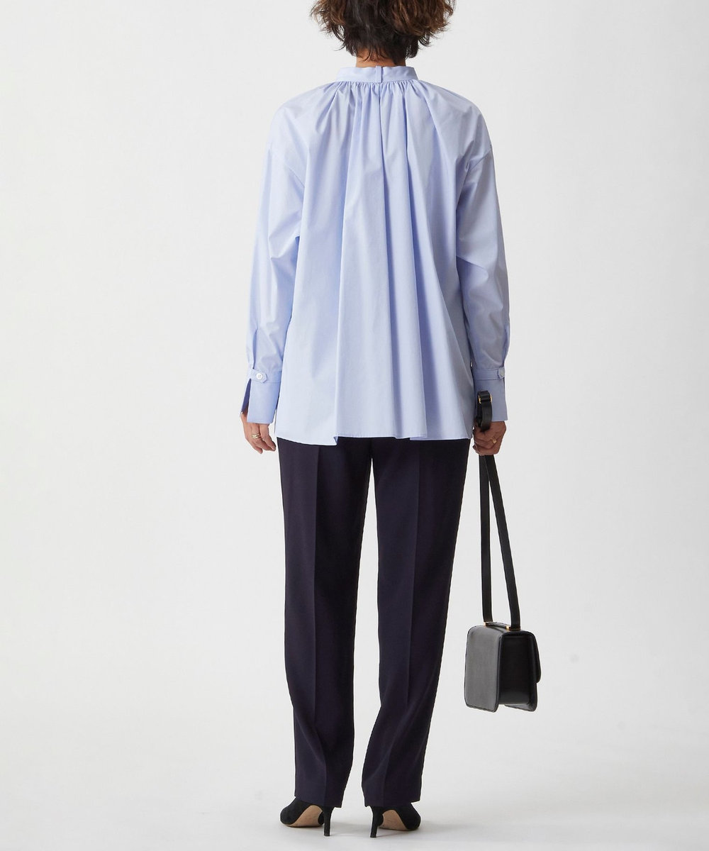 1er Arrondissement バックサテンスリムパンツ ネイビー