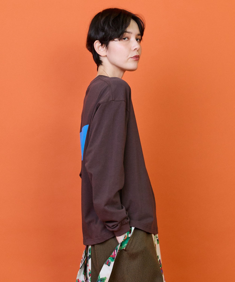 FRAPBOIS エトリーブTシャツ ブラウン
