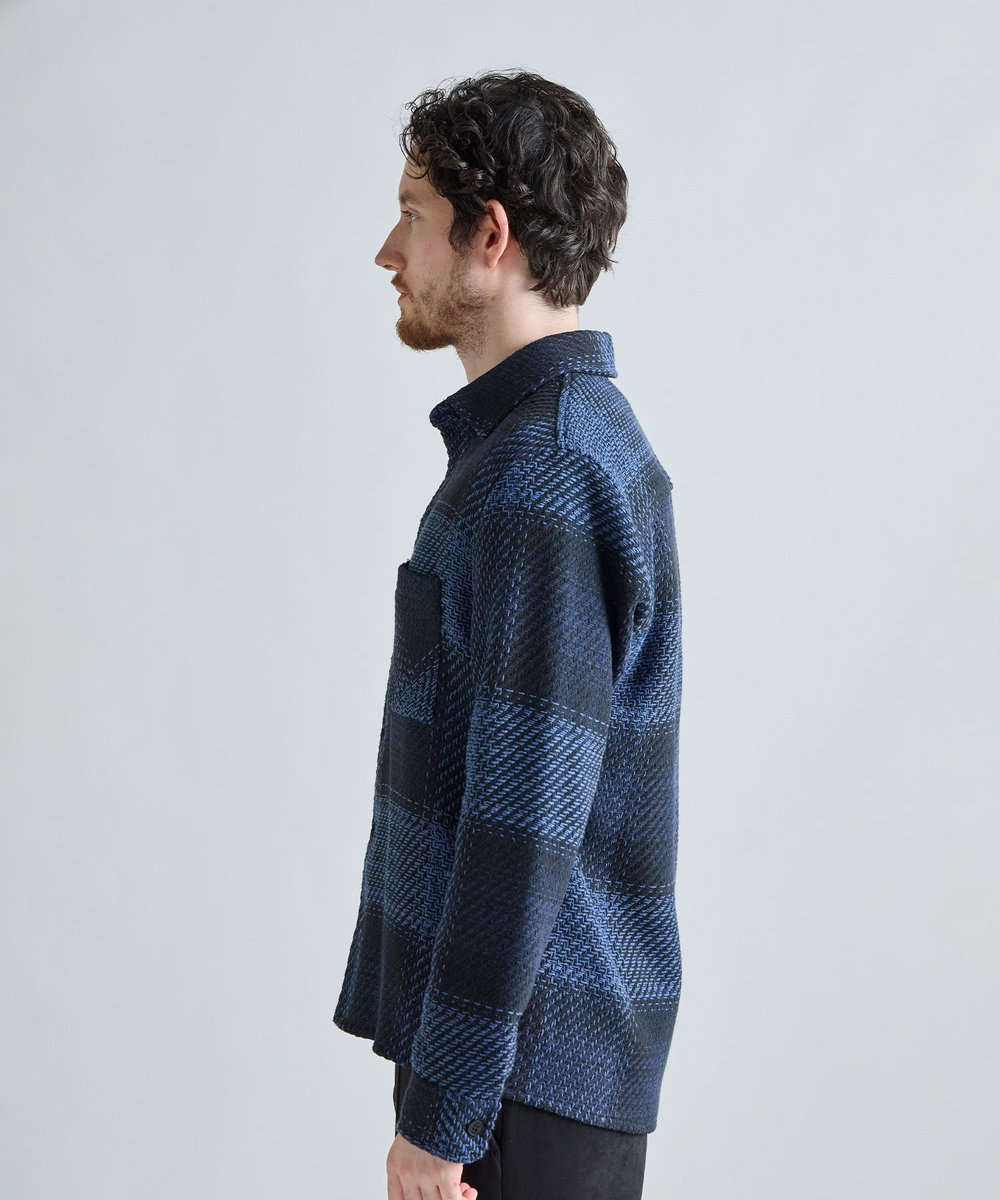 MEN'S BIGI 《別注》WAX LONDON ジャストフィットニットブルゾン グレー系その他