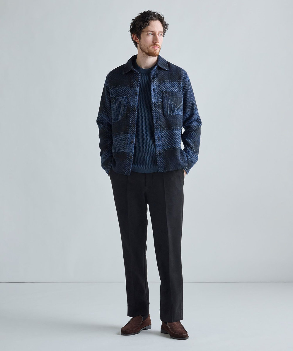 MEN'S BIGI 《別注》WAX LONDON ジャストフィットニットブルゾン グレー系その他