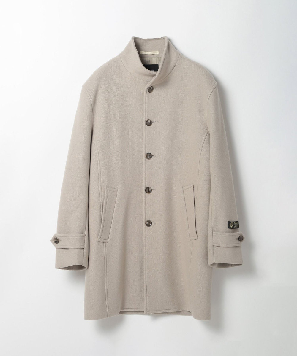 MEN'S BIGI Bellandiウールメルトンスタンドカラーコート ベージュ
