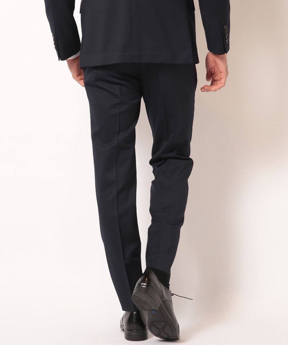 MEN'S BIGI シェブロンジャカードスーツセットアップ＜同素材ベストあり＞ ネイビー