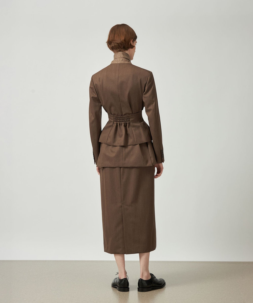 DÉPAREILLÉ WOOL GABARDINE DOUBLE JACKET / ウールギャバジンダブルジャケット ブラウン