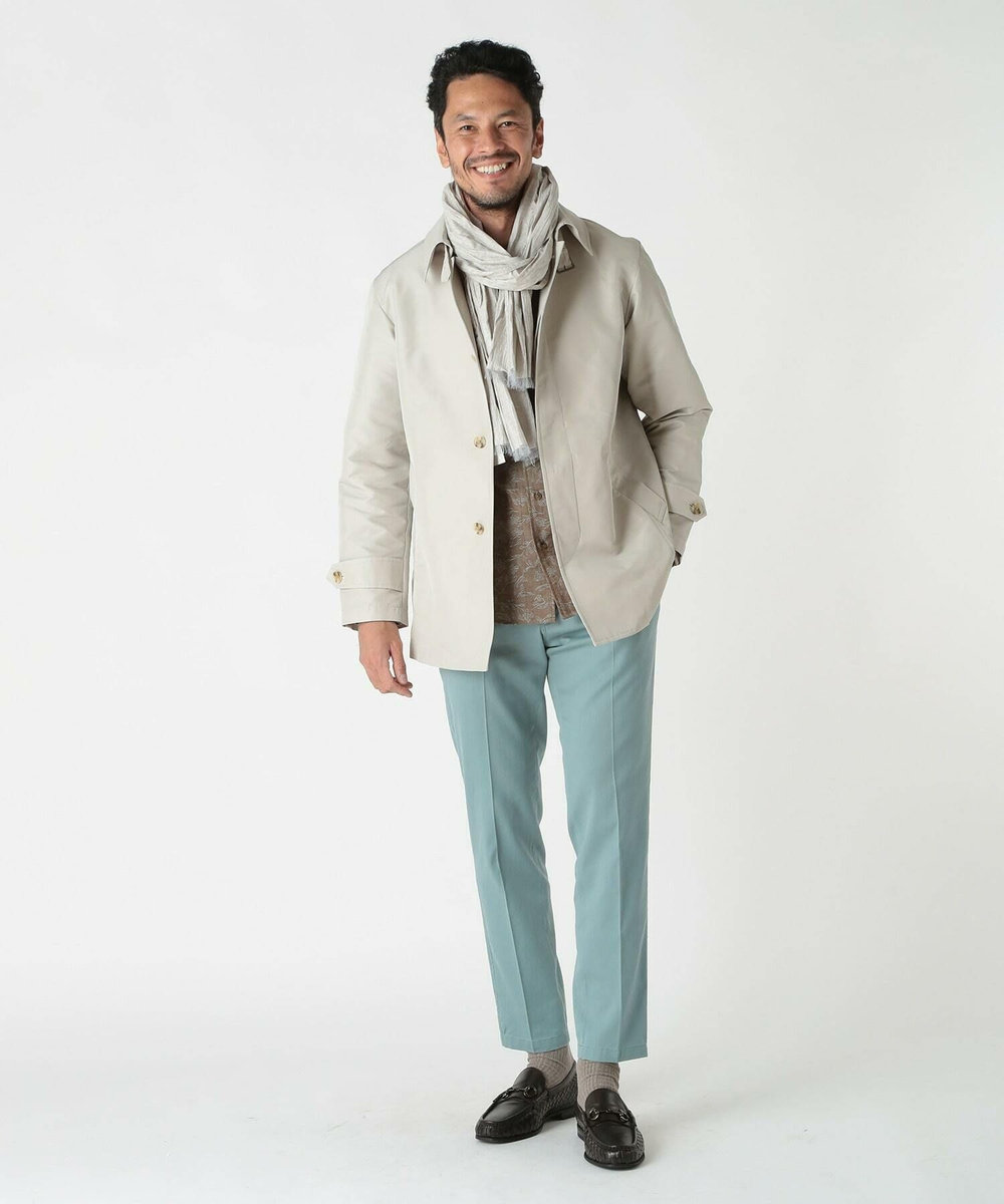 MEN'S BIGI シャンブレーツイルメモリースプリングコート オフホワイト