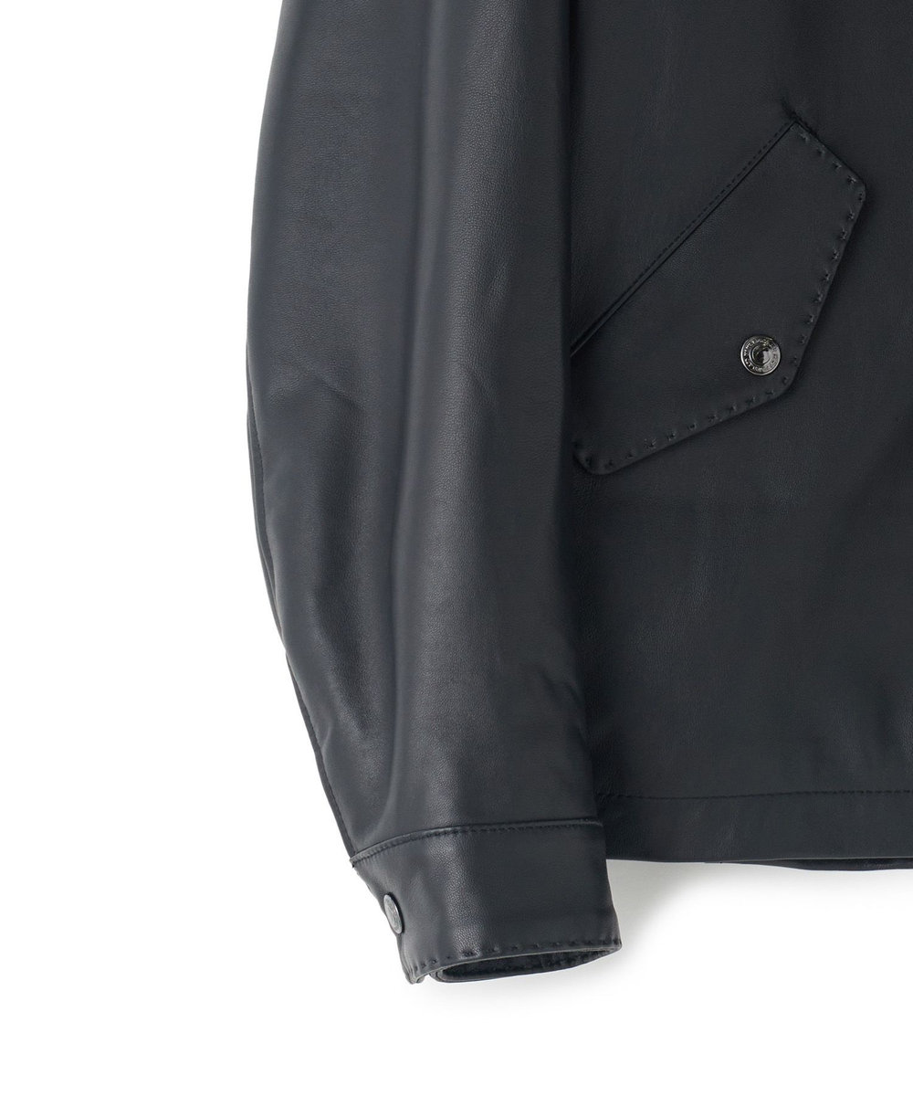 MEN'S BIGI ミリタリーディテール シープレザーブルゾン ブラック