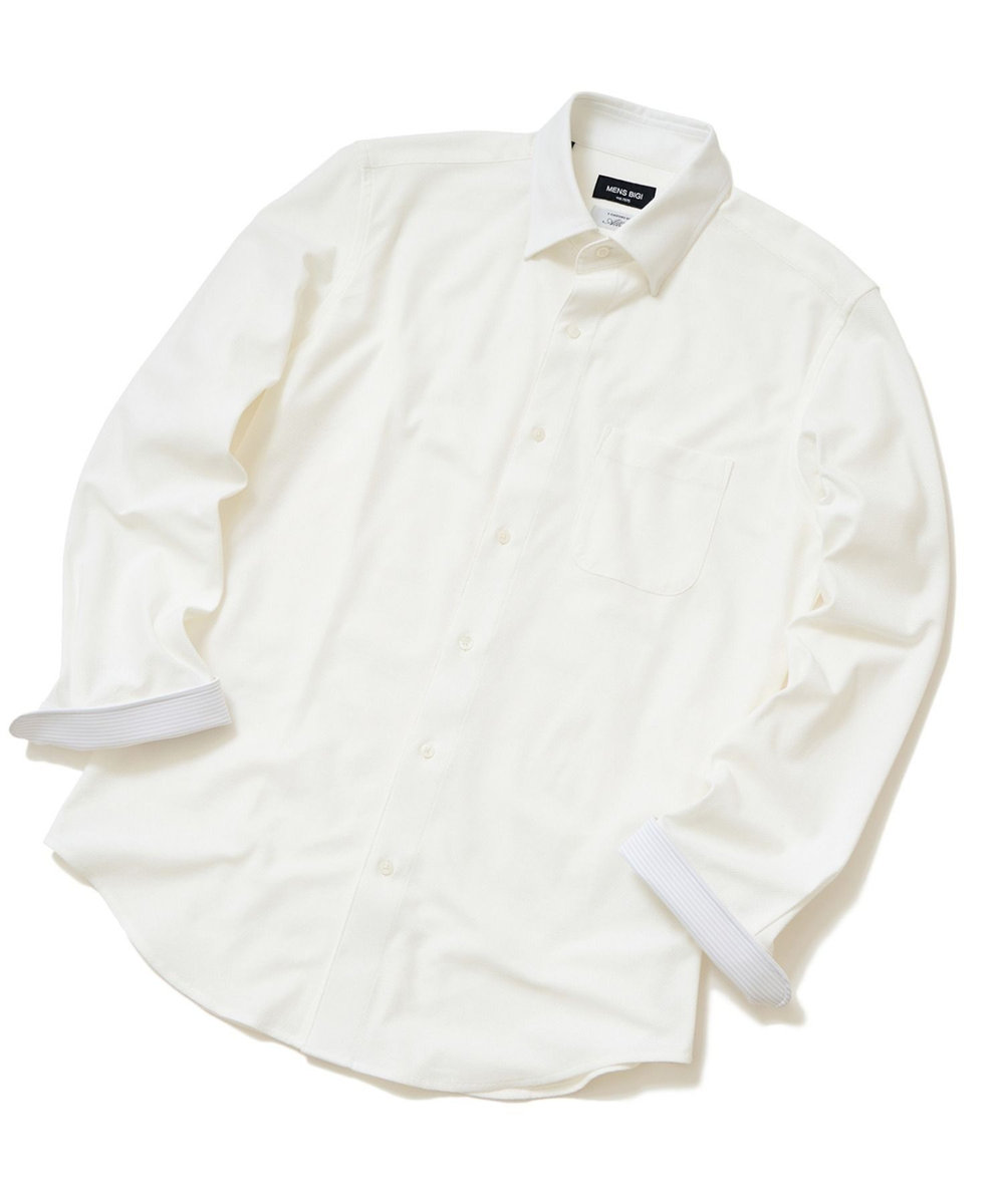 MEN'S BIGI 【ACTIVE TAILOR】アルビニコーコランカノコドレスシャツ ホワイト