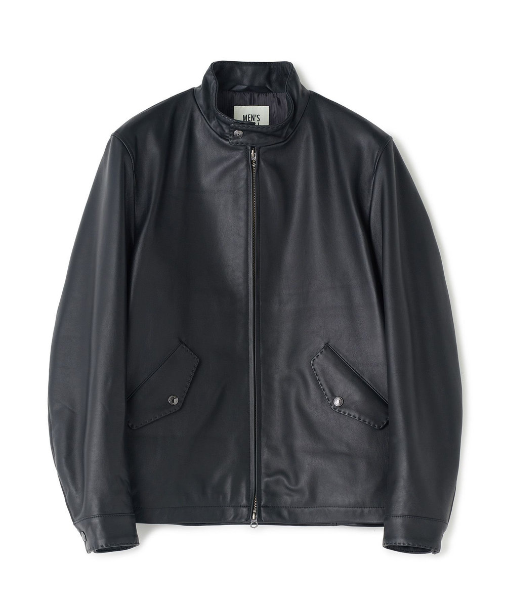 MEN'S BIGI ミリタリーディテール シープレザーブルゾン ブラック