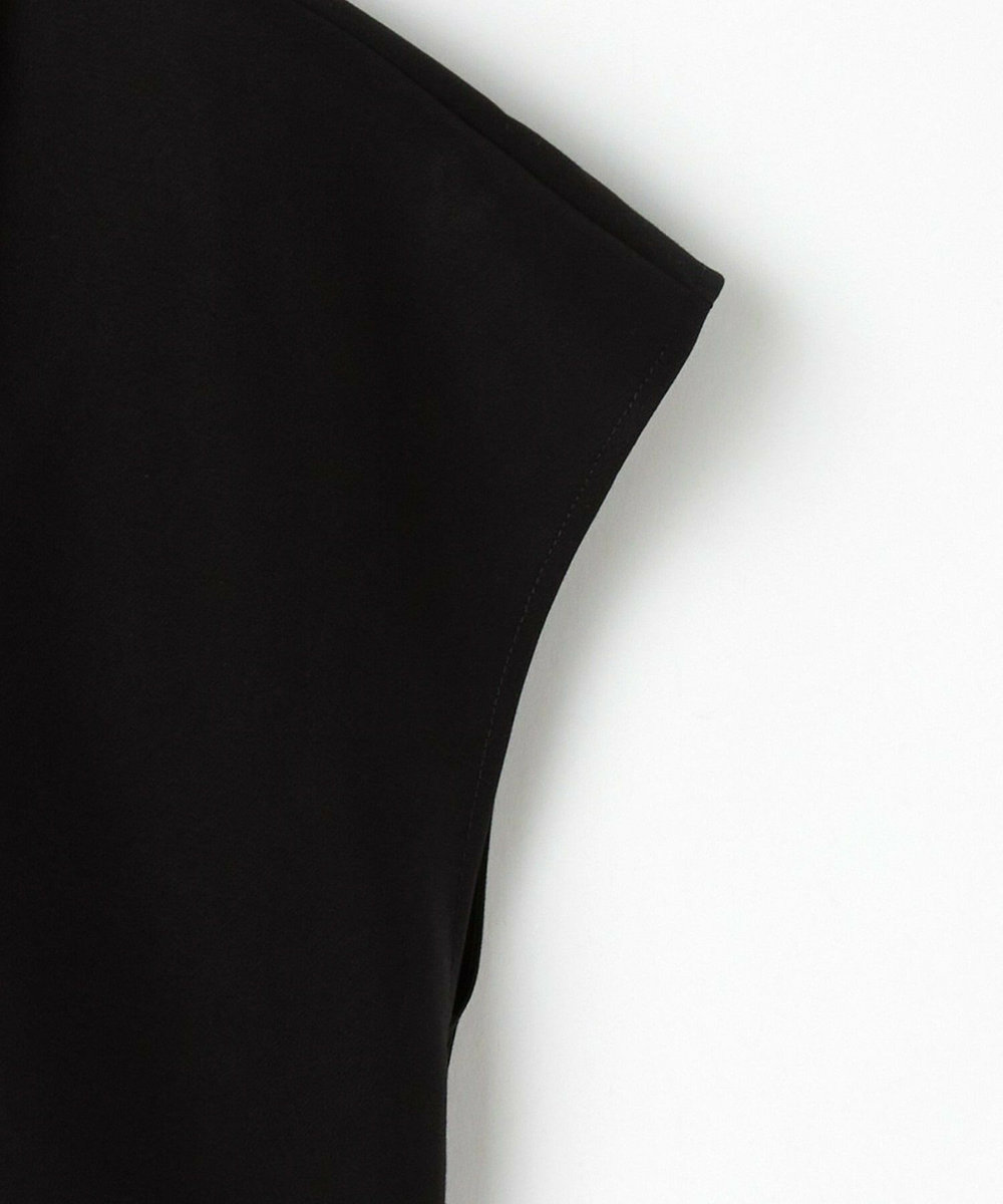 L'EQUIPE COUTURIER 60/2Vダブルクロスブラウス ブラック