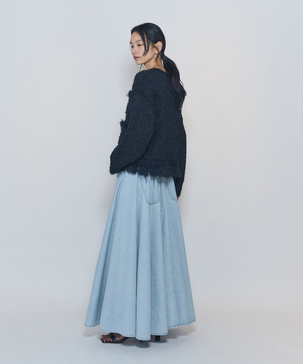 1er Arrondissement 【WEB限定カラーあり】"La Seine"ツイードニットジャケット ネイビー