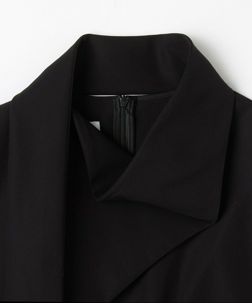L'EQUIPE COUTURIER 60/2Vダブルクロスブラウス ブラック