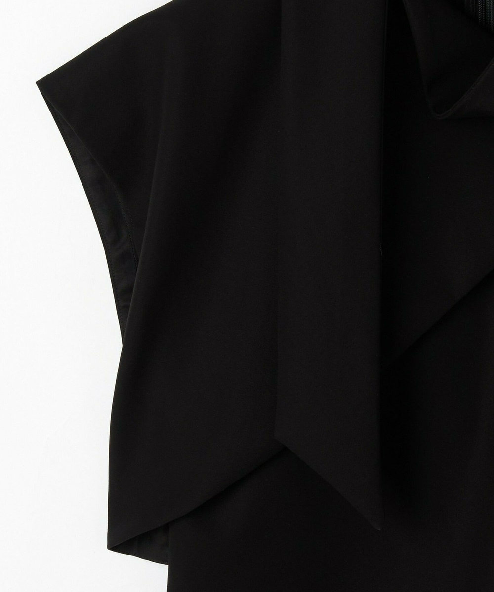L'EQUIPE COUTURIER 60/2Vダブルクロスブラウス ブラック