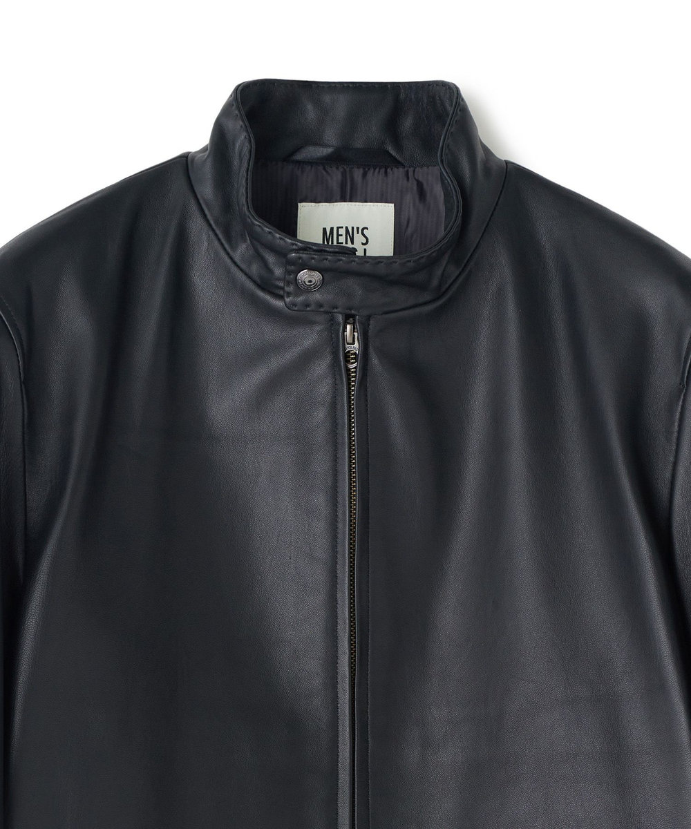 MEN'S BIGI ミリタリーディテール シープレザーブルゾン ブラック