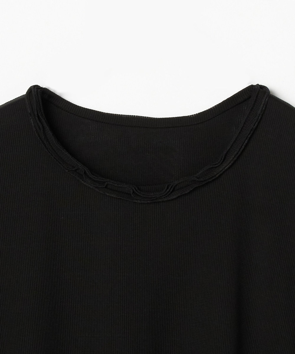 MOGA Lサイズ（大きいサイズ） 【大きいサイズ】シアーテレコトップス ブラック
