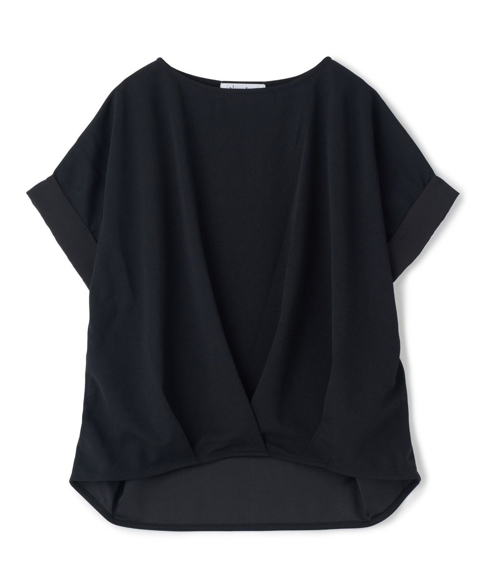 NOWADAYS ジョーゼットポンチTシャツ ブラック