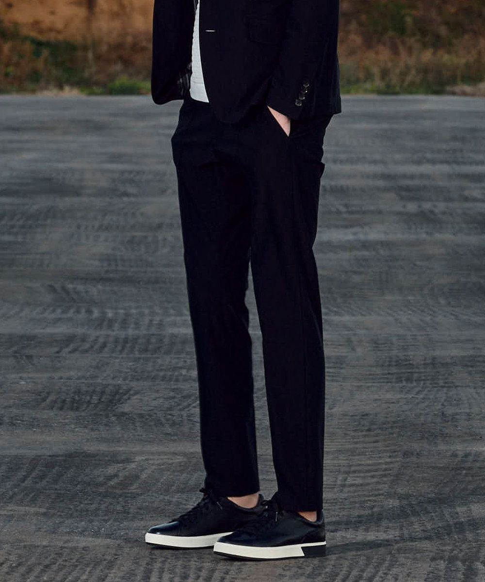 MEN'S BIGI 【ACTIVE TAILOR】Air tool パンツ＜高通気性/ストレッチ/接触冷感/UVカット/防シワ＞ ブラック