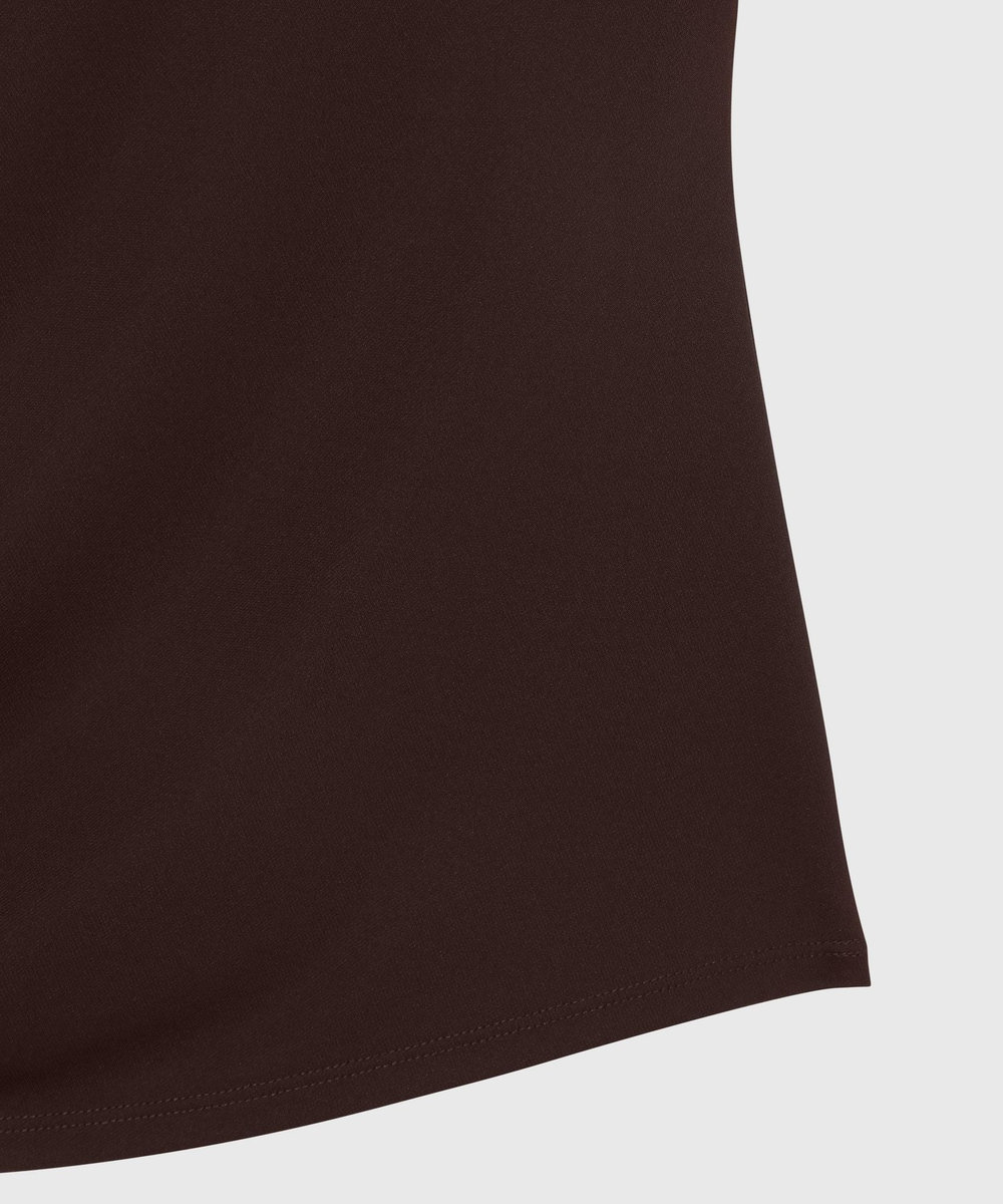 DÉPAREILLÉ TRIACETATE JERSEY ASYMMETRY TOPS / トリアセテートジャージーアシンメトリートップス ボルドー