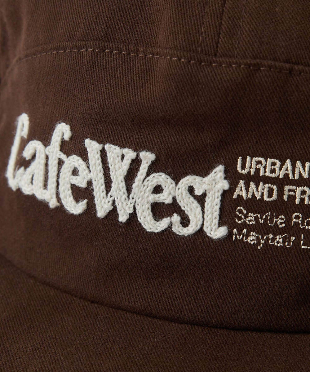 MEN'S BIGI 【CAP-TAIN/キャップテイン】別注 CAFE WEST チェーンステッチキャップ ブラウン