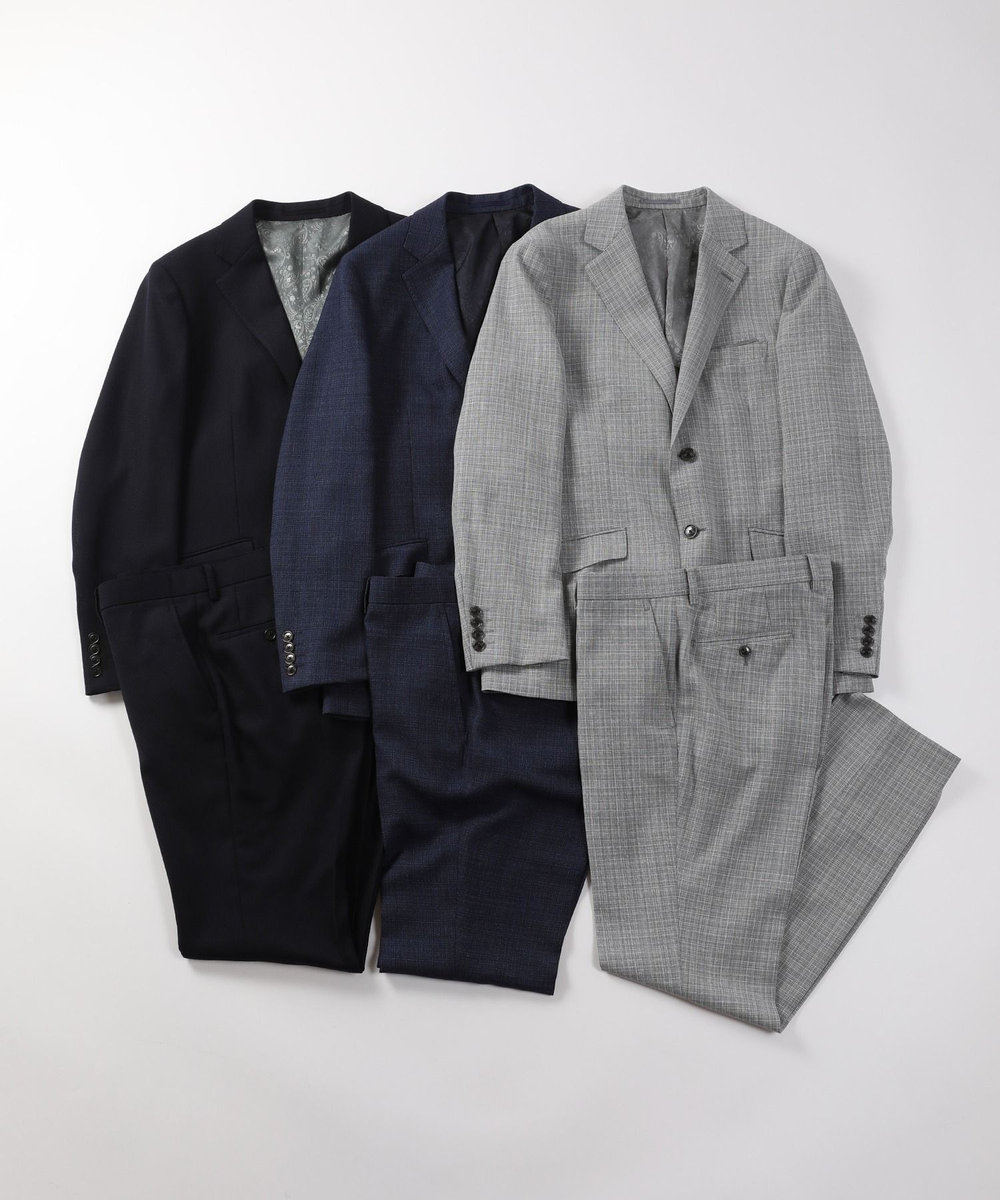 MEN'S BIGI 【ACTIVE TAILOR】ミックスヤーン/ホップサックジャケット ネイビー