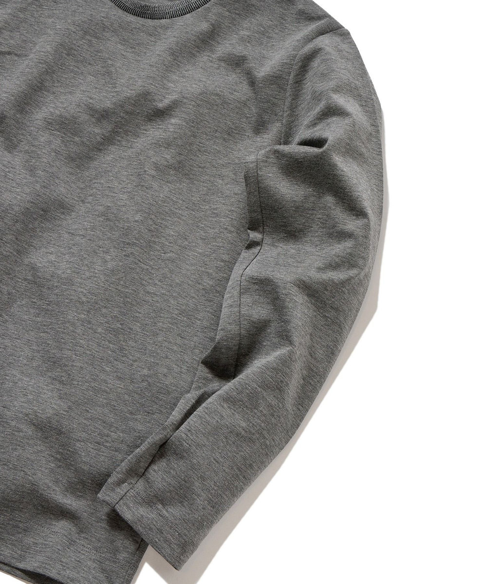 MEN'S BIGI 【ACTIVE TAILOR】シルケットスムースクルーネックロングTシャツ グレー