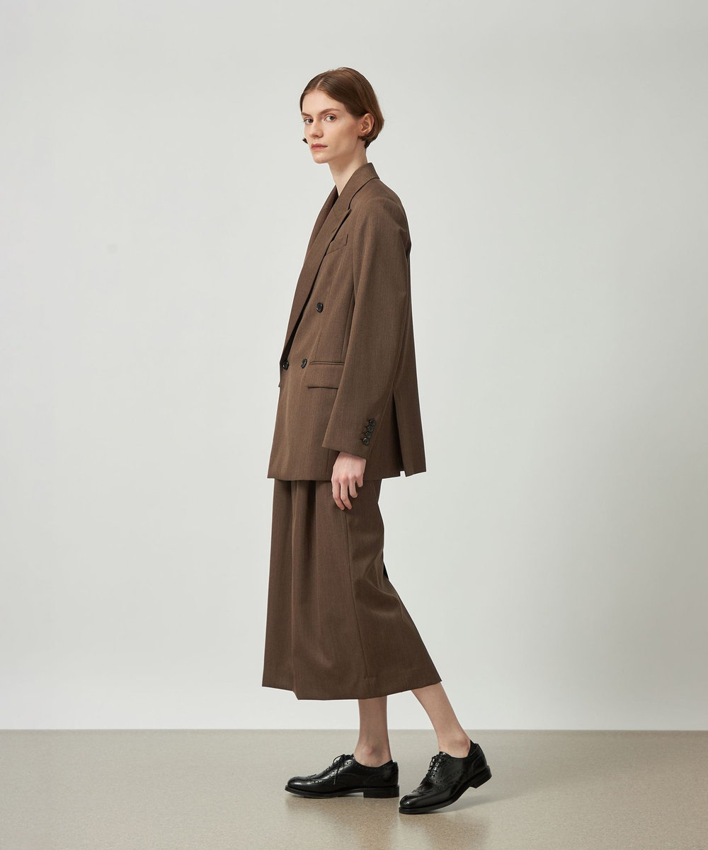 DÉPAREILLÉ WOOL GABARDINE DOUBLE JACKET / ウールギャバジンダブルジャケット ブラウン
