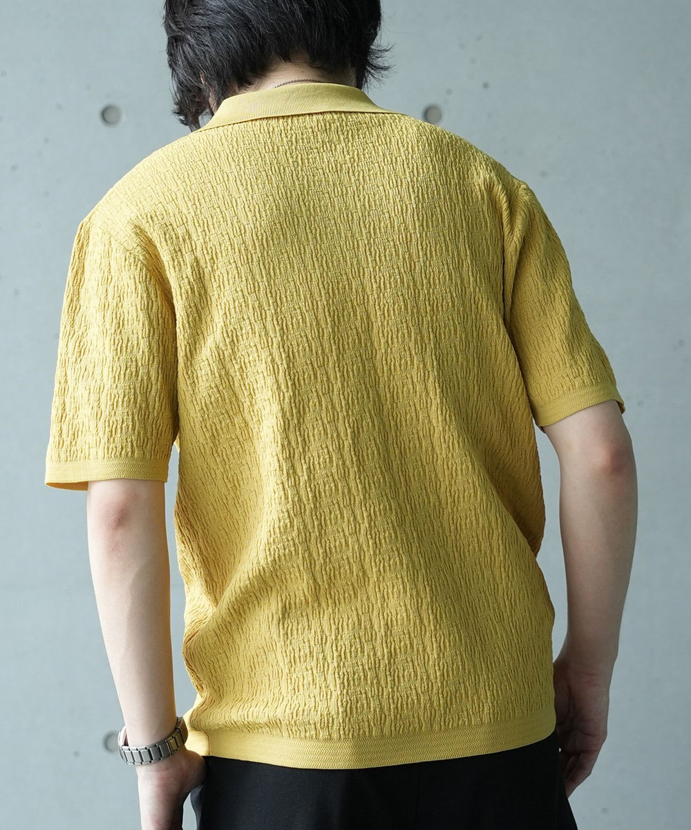 UNION STATION *WEB限定 ルーズフィットジャガードスキッパーポロ イエロー