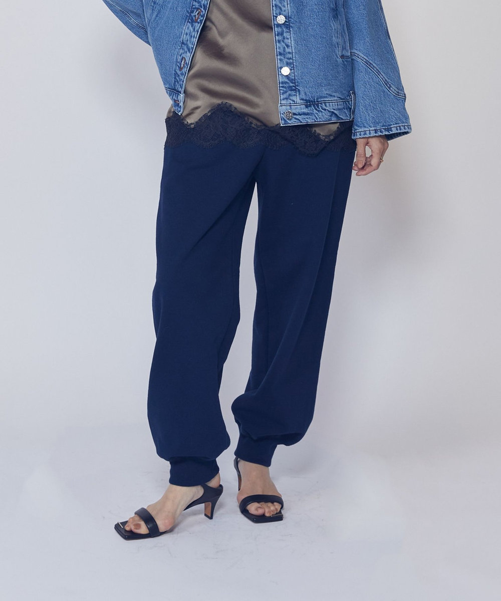 1er Arrondissement ＜IRONING (アイロニング)＞ロゴスウェットパンツ ネイビー