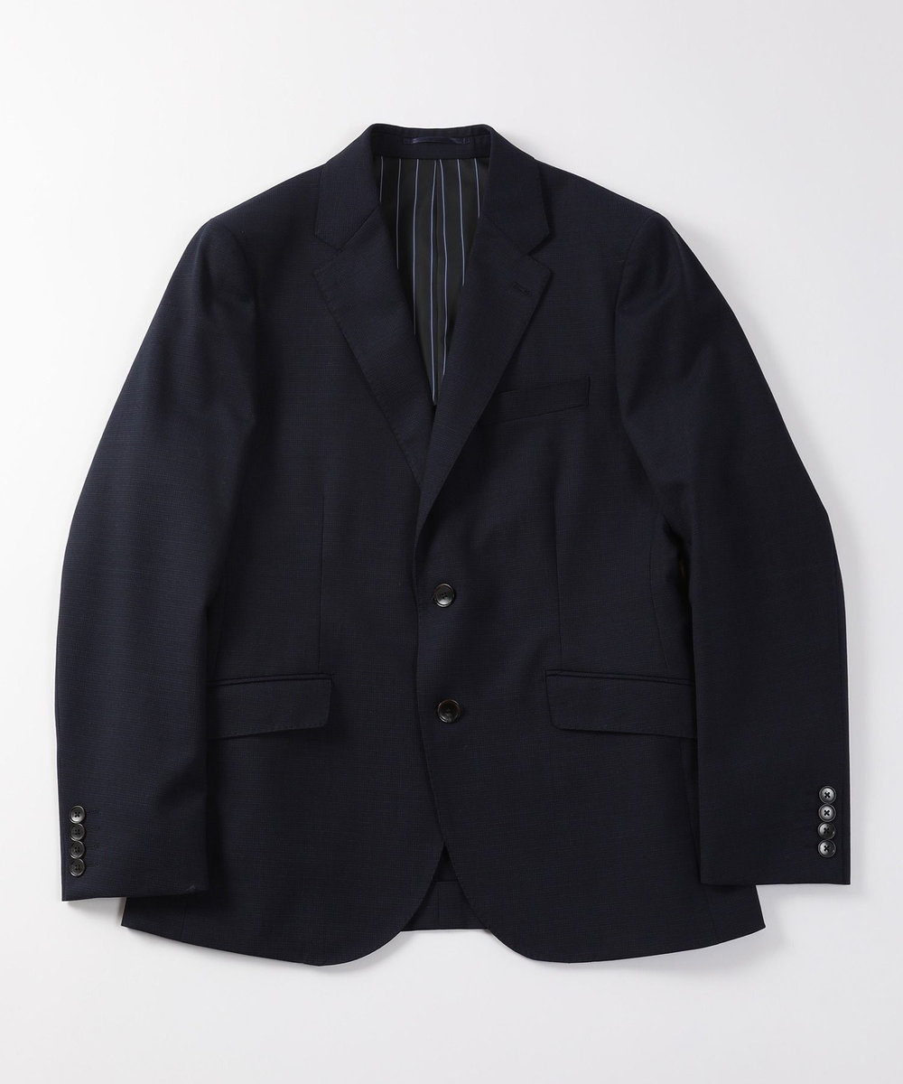 MEN'S BIGI ドビー柄スリムフィットスーツセットアップ ネイビー