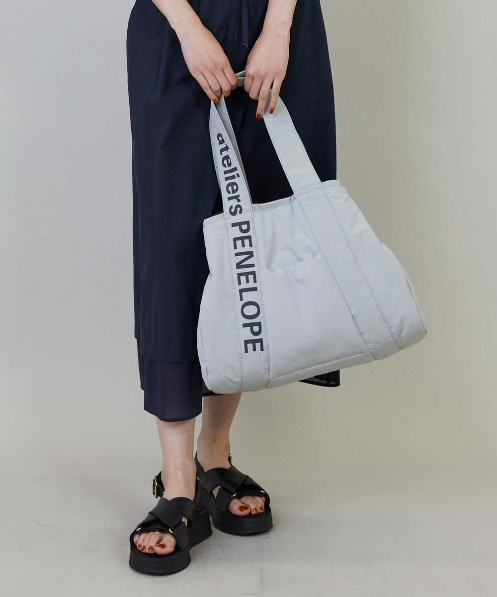 L'EQUIPE ateliers PENELOPE×L'EQUIPE ボンディングトートバッグ ライトグレー