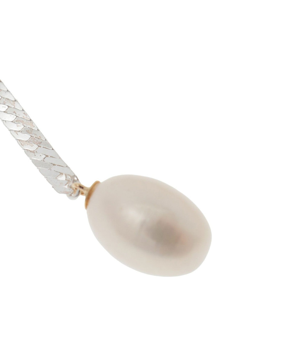 1er Arrondissement ＜YVETTE（イヴェット）＞スネークチェーンパールピアス(片耳) シルバー