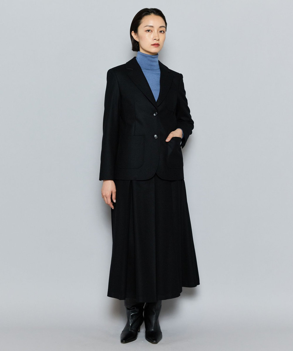 L'EQUIPE COUTURIER カシミヤシルクHGニットハイネックプルオーバー ブルー