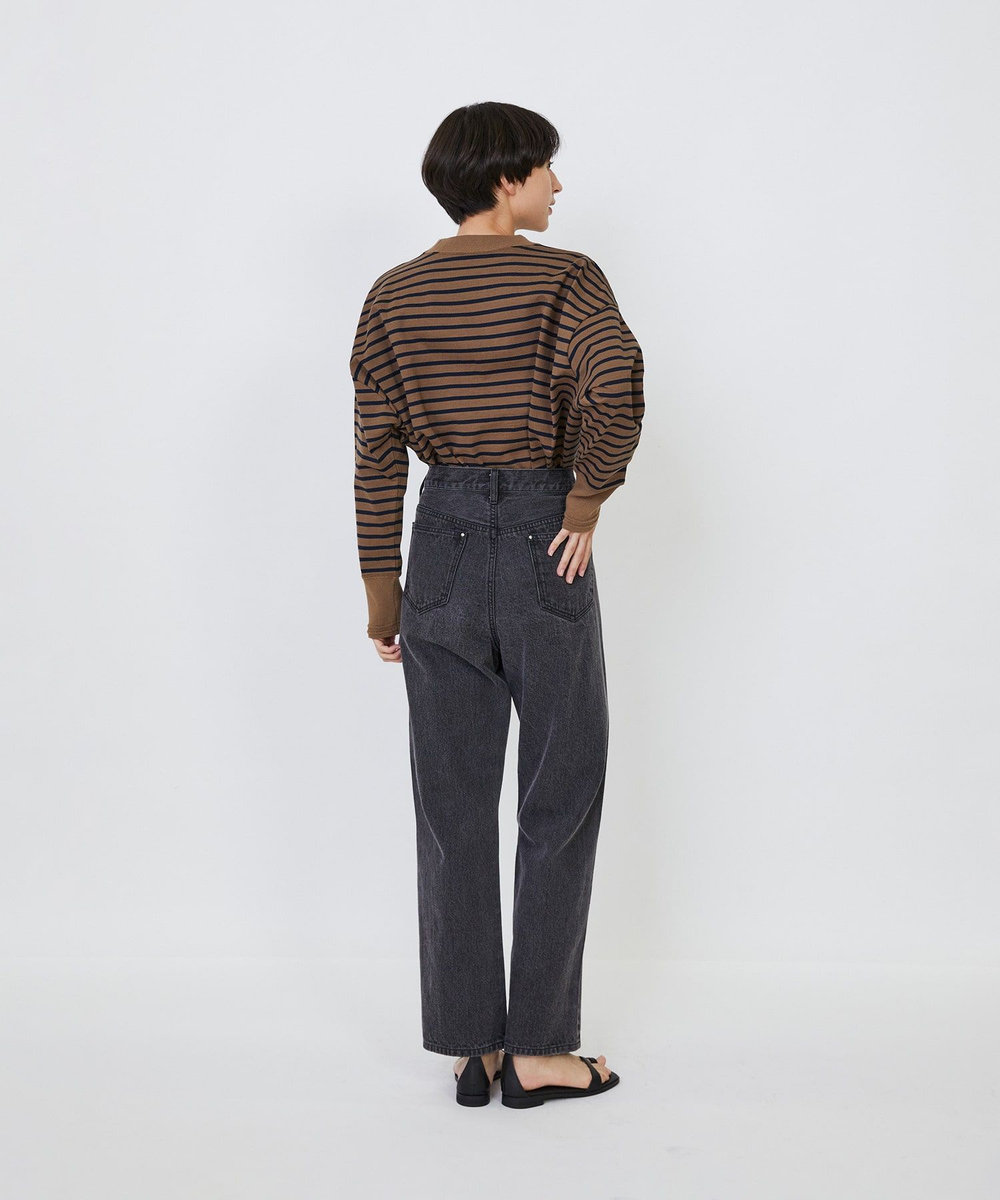 LOISIR デニムストレートパンツ ブラック系その他