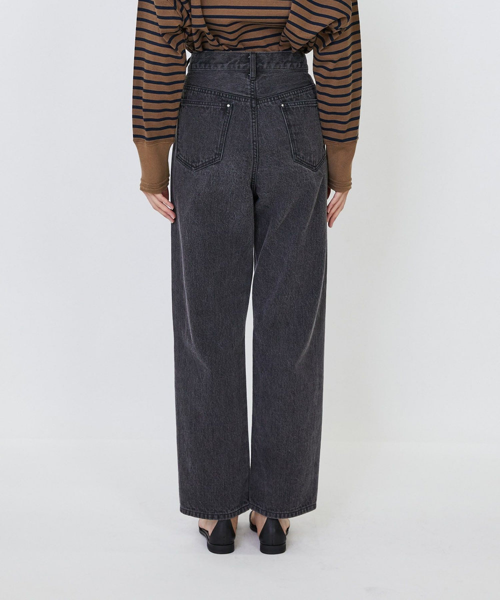 LOISIR デニムストレートパンツ ブラック系その他