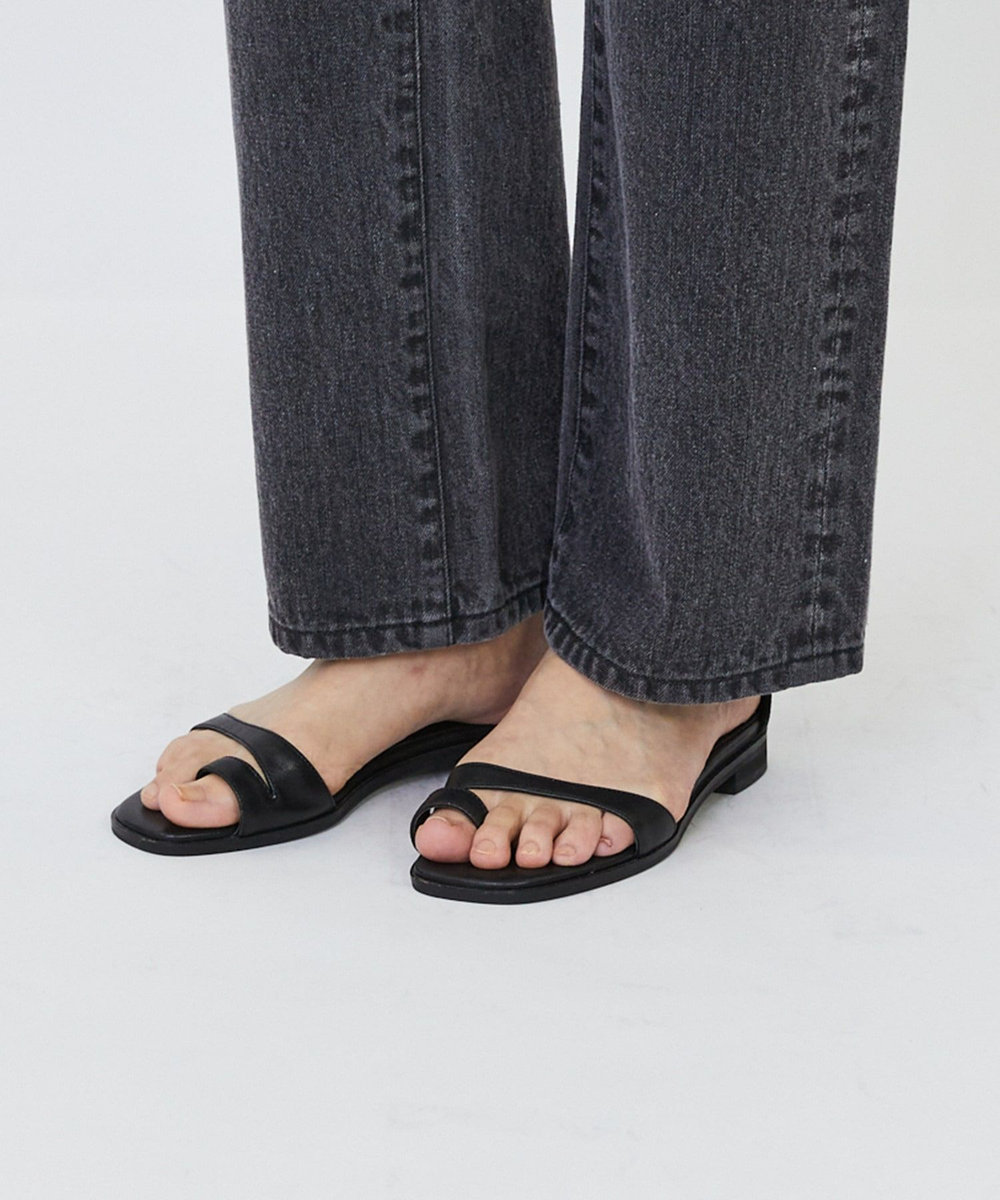 LOISIR デニムストレートパンツ ブラック系その他