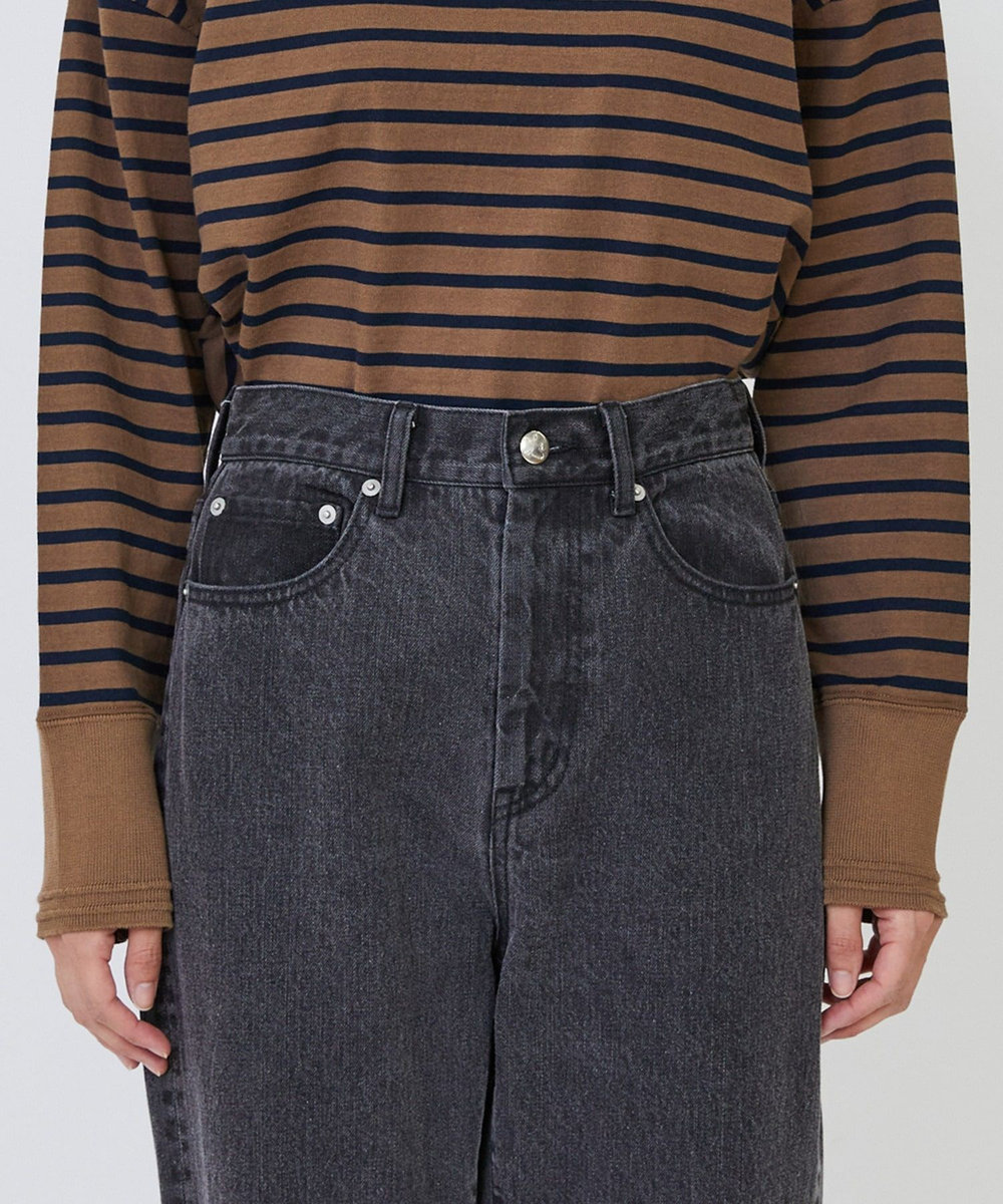 LOISIR デニムストレートパンツ ブラック系その他