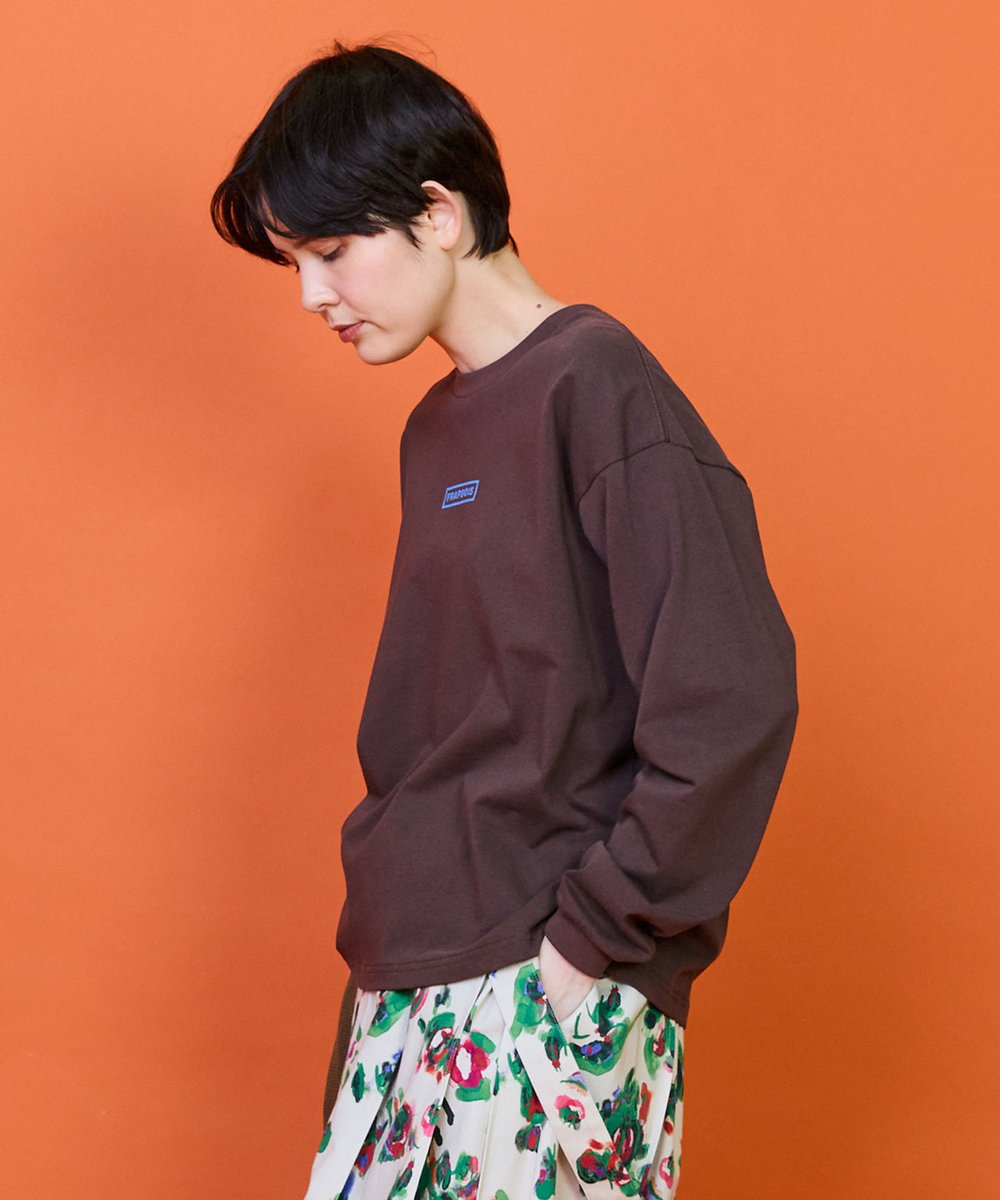 FRAPBOIS エトリーブTシャツ ブラウン