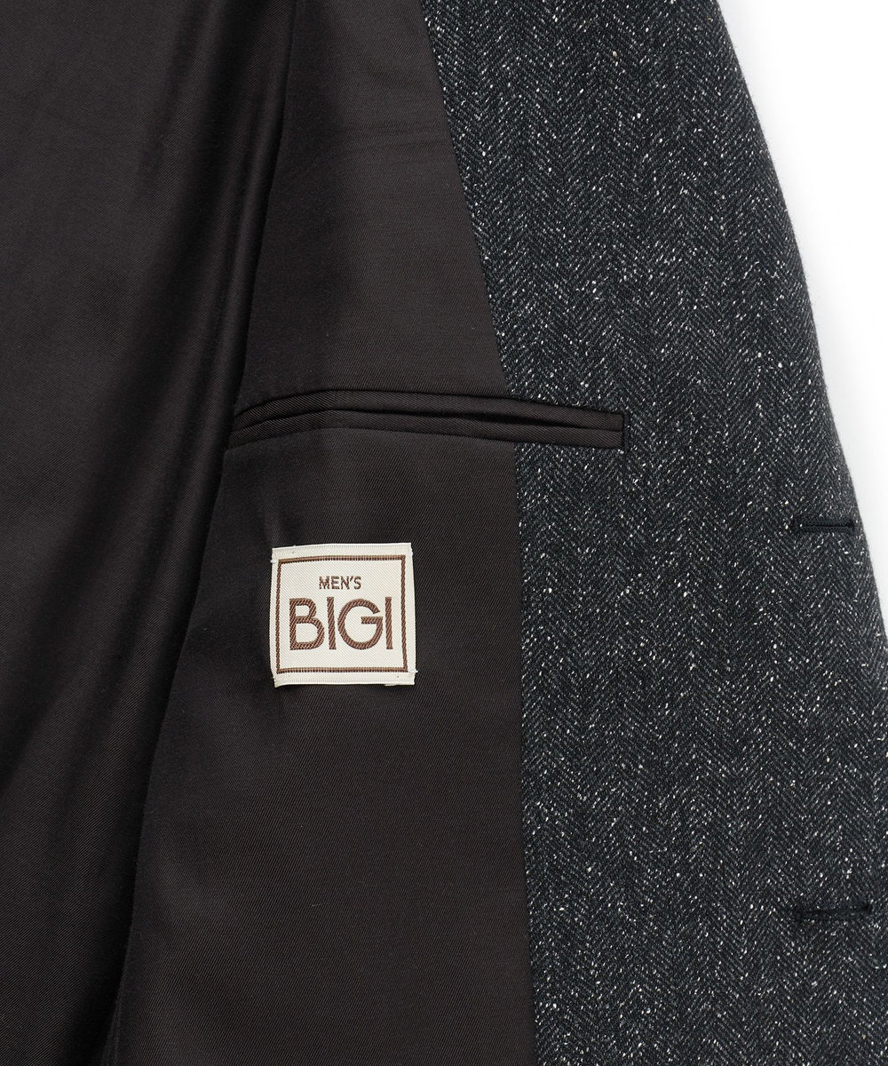 MEN'S BIGI 【BASED ON MEN'S BIGI HERITAGE】メランジ リラックス3Bジャケット ブラック