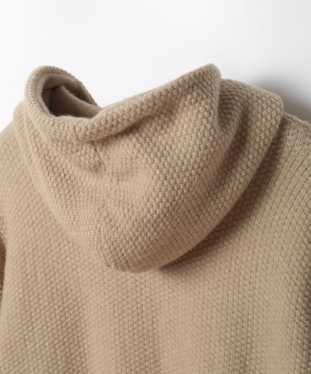 MEN'S BIGI ケーブルニットパーカー ベージュ