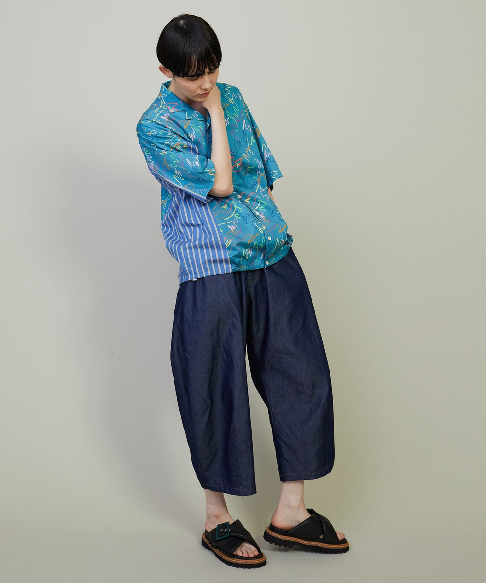 FRAPBOIS グラッフィー シャツブラウス ブルー