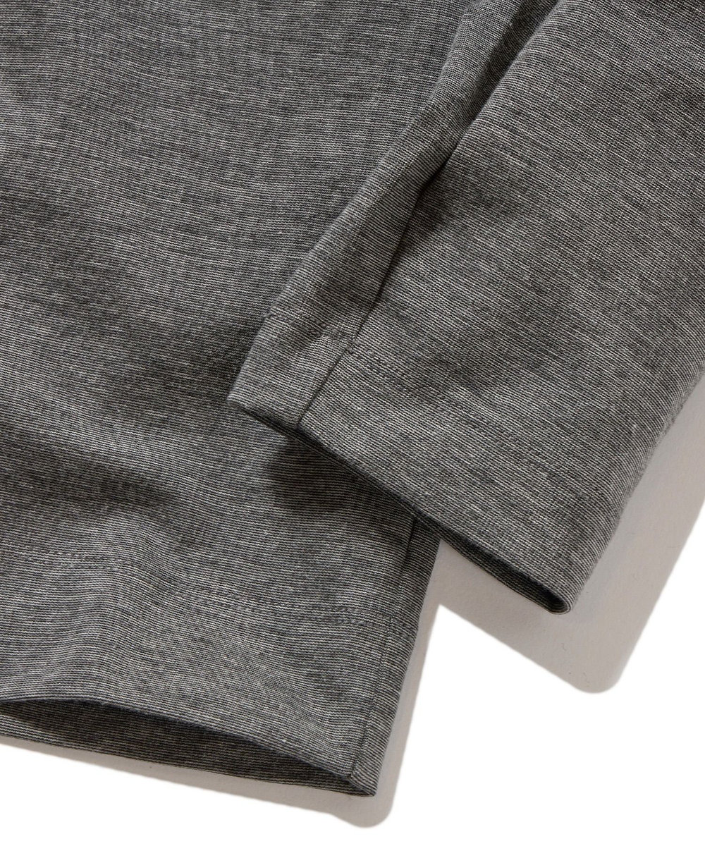 MEN'S BIGI 【ACTIVE TAILOR】シルケットスムースクルーネックロングTシャツ グレー