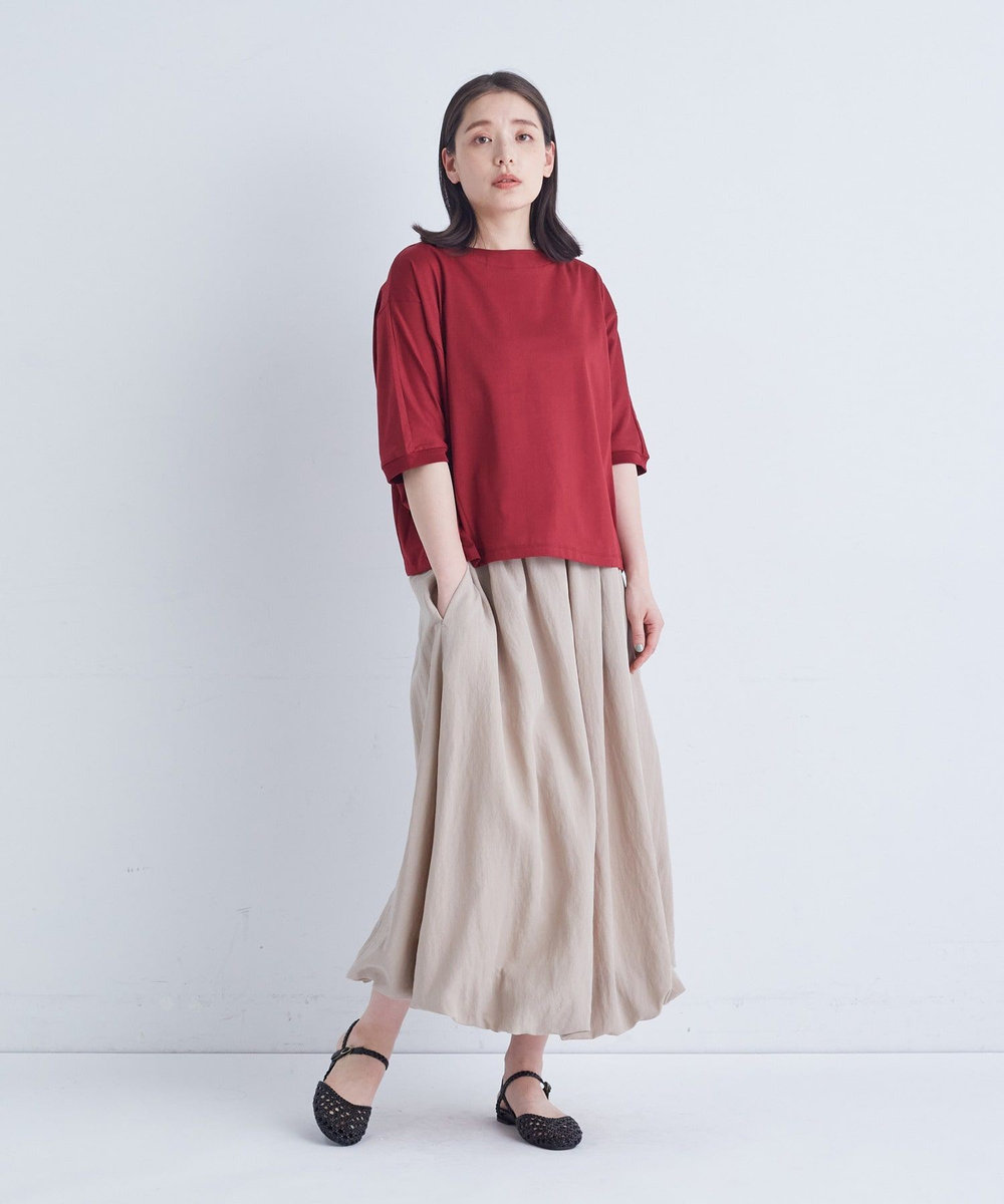 ADIEU TRISTESSE オフボディシルエットTシャツ レッド