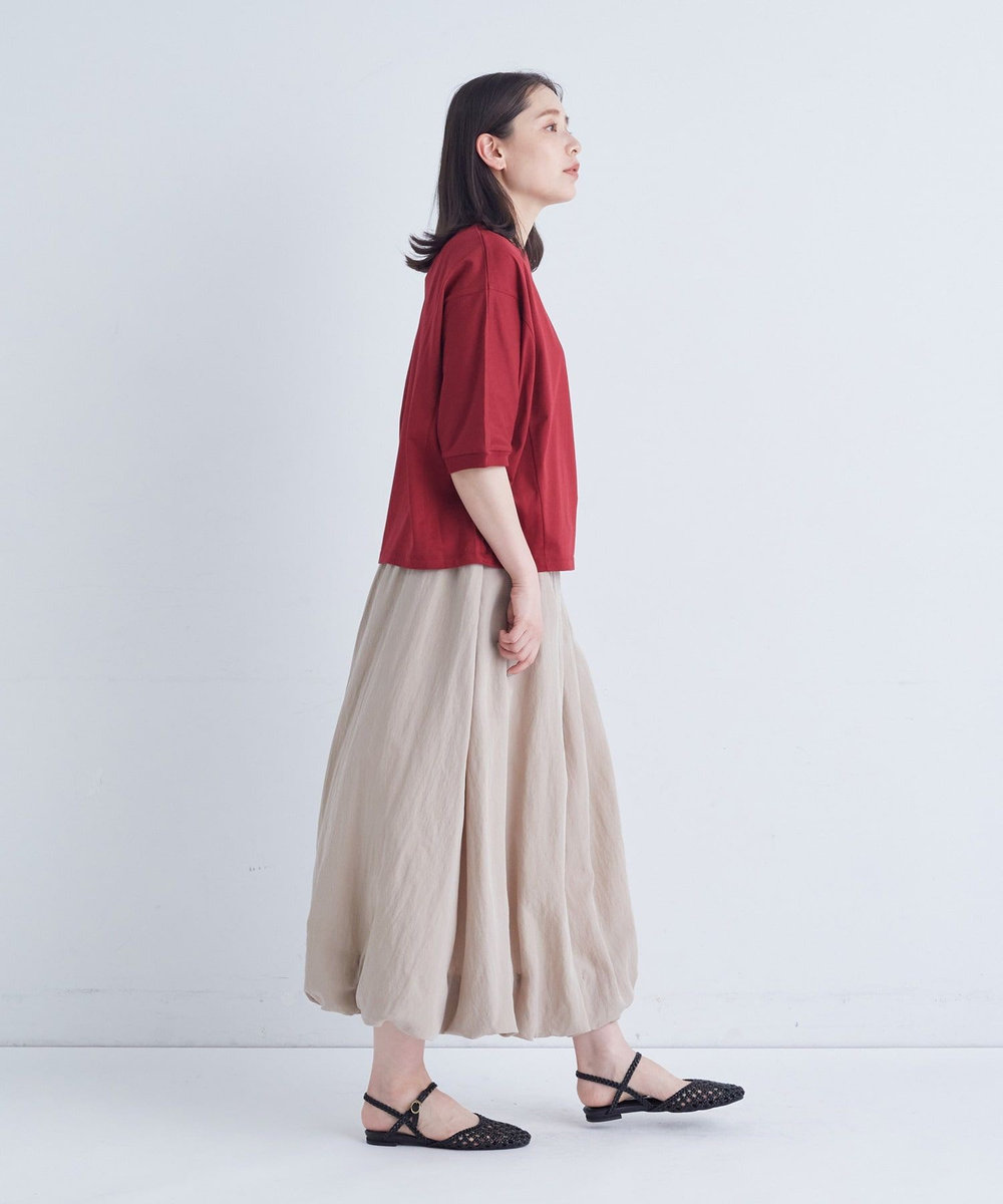 ADIEU TRISTESSE オフボディシルエットTシャツ レッド