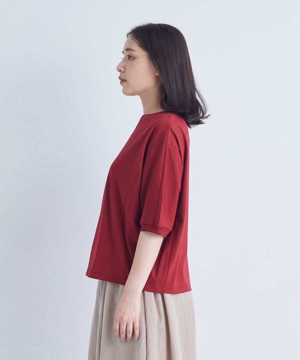 ADIEU TRISTESSE オフボディシルエットTシャツ レッド