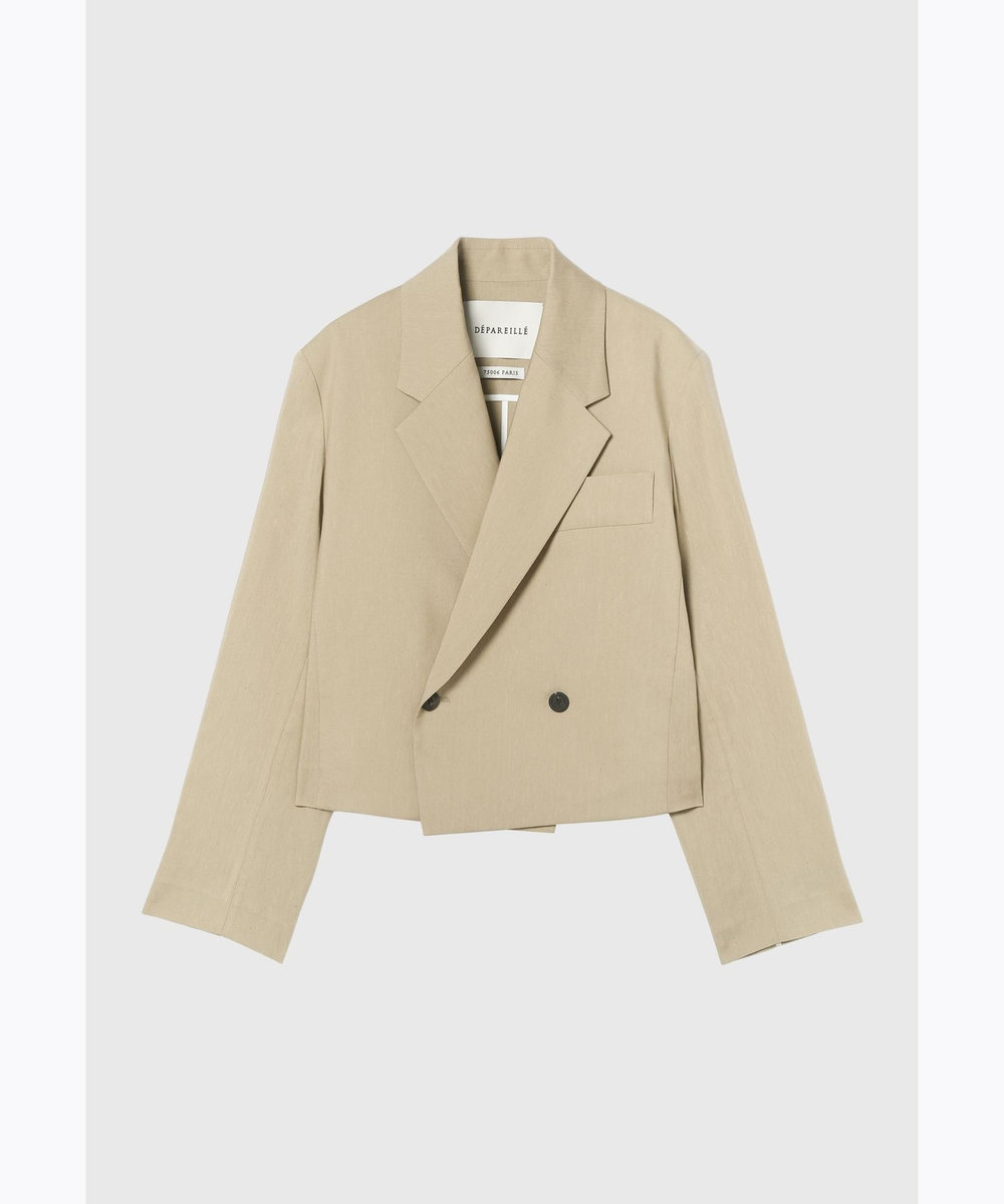 DÉPAREILLÉ LINEN POLYESTER TWILL JACKET ベージュ