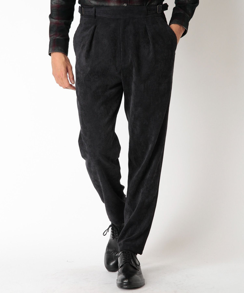 MEN'S BIGI ソフトコーデュロイストレッチパンツ ブラック