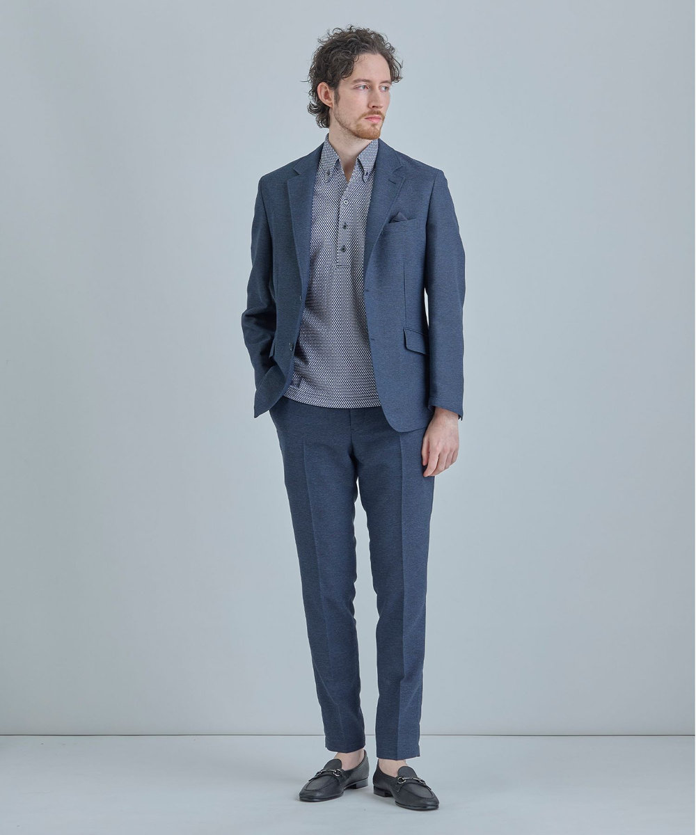 MEN'S BIGI 【ACTIVE TAILOR】カラミメッシュストレッチジャケット＜軽量/通気性/ストレッチ＞ ネイビー