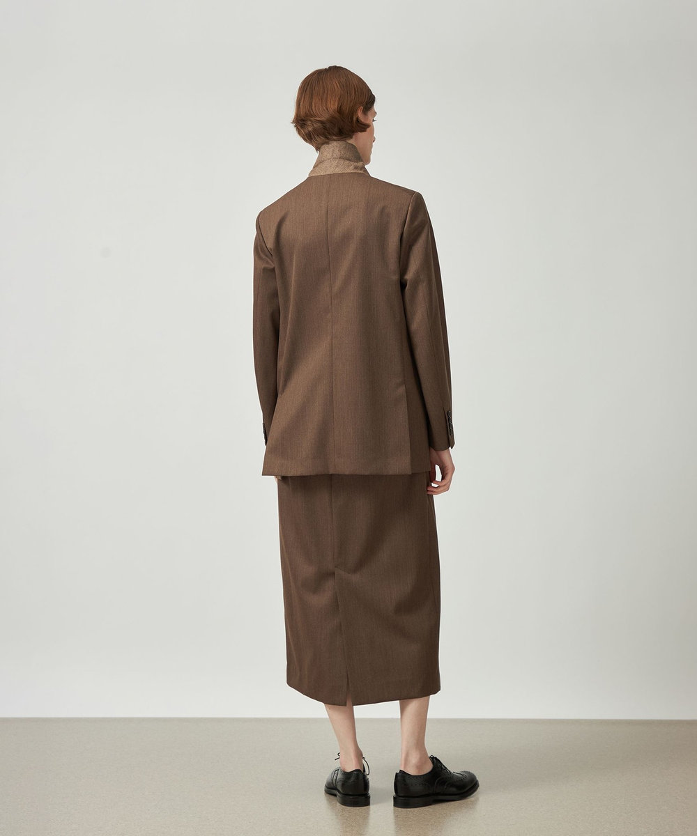 DÉPAREILLÉ WOOL GABARDINE DOUBLE JACKET / ウールギャバジンダブルジャケット ブラウン