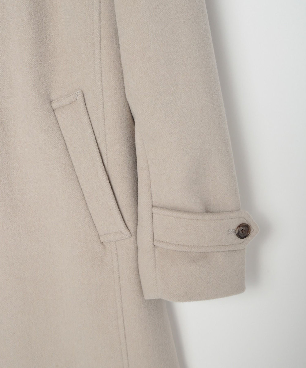 MEN'S BIGI スーパー140ウールビーバーヘリンボーンコート ベージュ