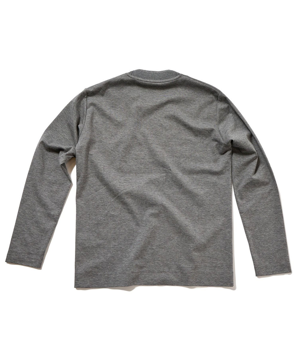 MEN'S BIGI 【ACTIVE TAILOR】シルケットスムースクルーネックロングTシャツ グレー