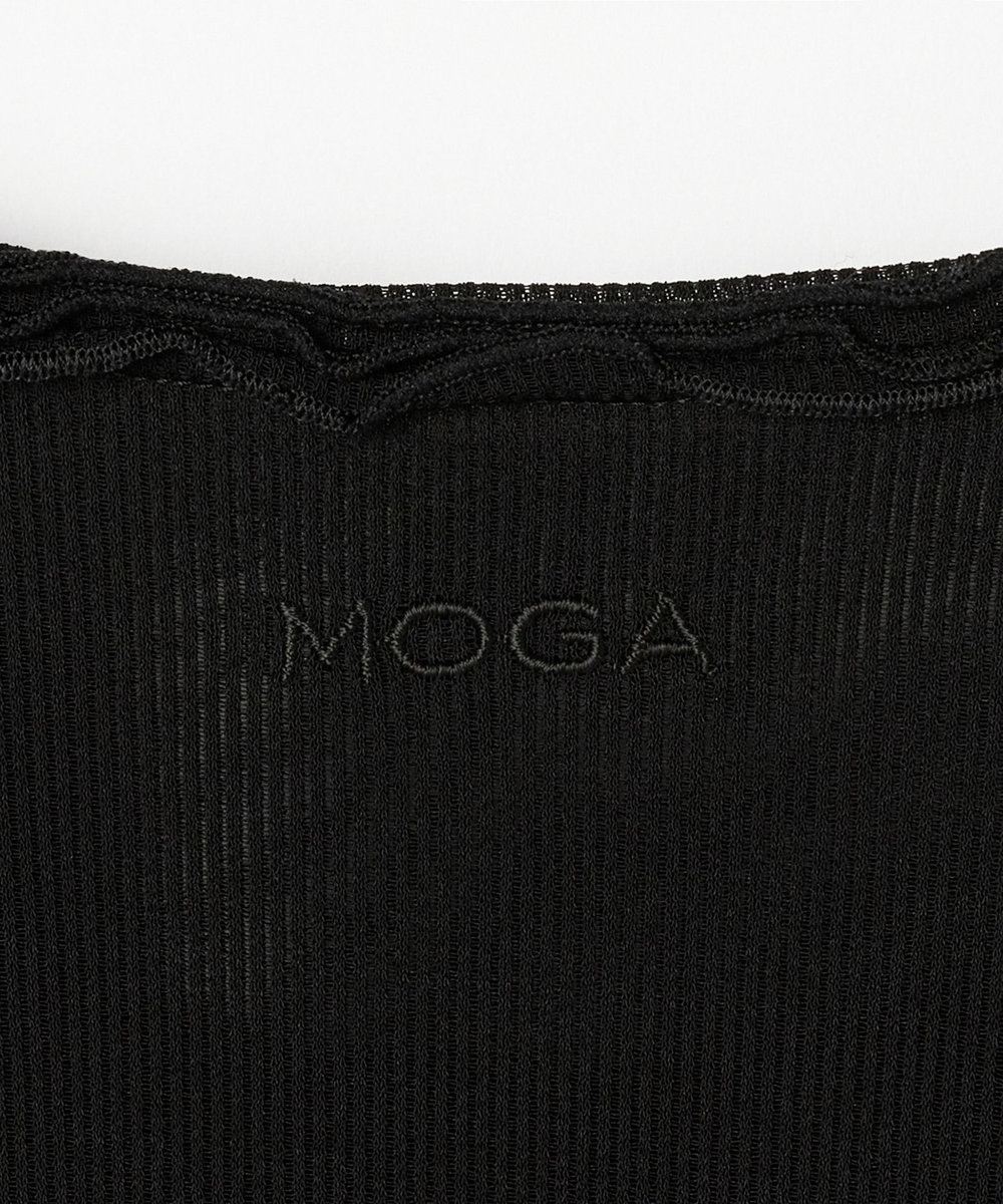 MOGA Lサイズ（大きいサイズ） 【大きいサイズ】シアーテレコトップス ブラック