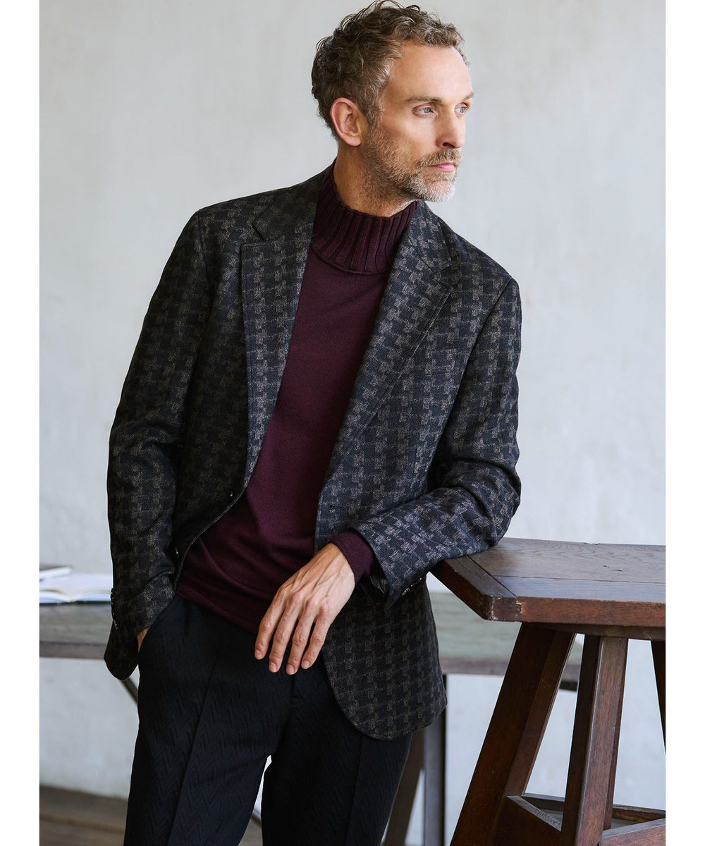 MEN'S BIGI 【FILIPPO DE LAURENTIIS】12G天竺ハイゲージニット ボルドー